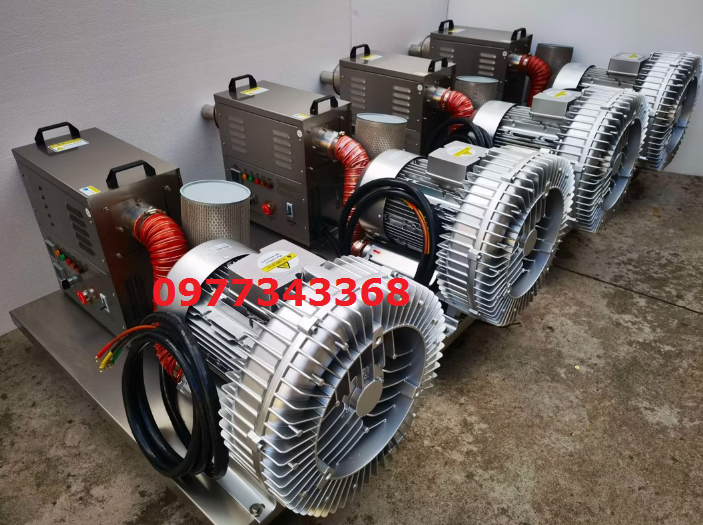 Quạt thổi không khí nóng công nghiệp hình tròn di động 3/5/7.5kw